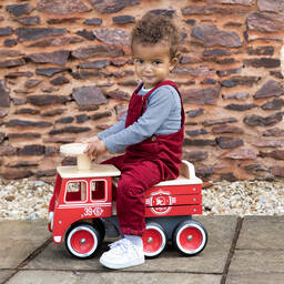 Vilac-Wooden Fire Engine Toy (50cm) | Childrensalon