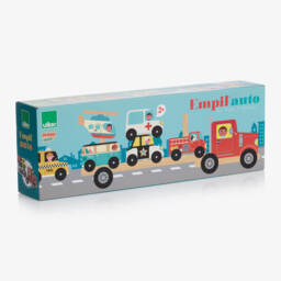 Vilac-Wooden Vehicles Stacking Toy (40cm) | Childrensalon