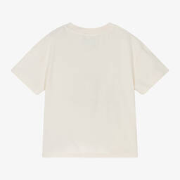 Vilebrequin-تيشيرت بطبعة سلحفاة قطن لون بيج للأولاد | Childrensalon