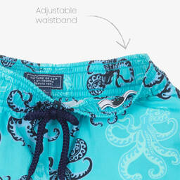 Vilebrequin-شورت سباحة بنقشة أخطبوط لون أزرق للأولاد | Childrensalon