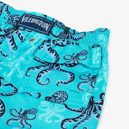 Vilebrequin-شورت سباحة بنقشة أخطبوط لون أزرق للأولاد | Childrensalon