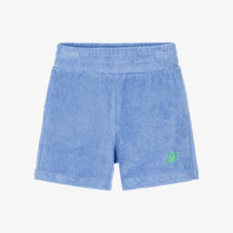 Boys Blue Terry Shorts with Turtle