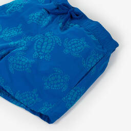 Vilebrequin-شورت سباحة بطبعة سلحفاة لون أزرق للأولاد | Childrensalon