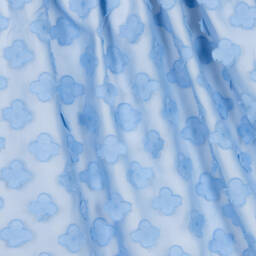 Wauw Capow-Girls Blue Floral & Black Stripe Dress | Childrensalon