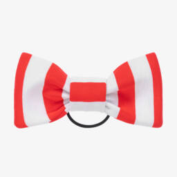 Red & White Stripe Hair Elastic (16cm)