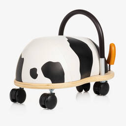 Wheely Bug-Black & White Cow Ride-On Toy (32cm) | Childrensalon