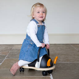 Wheely Bug-Black & White Cow Ride-On Toy (32cm) | Childrensalon