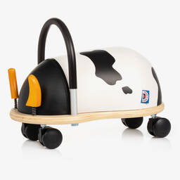 Wheely Bug-Black & White Cow Ride-On Toy (32cm) | Childrensalon