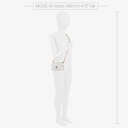 Zaccone-Белая кожаная сумка для девочек (18см) | Childrensalon