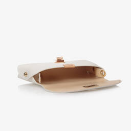 Zaccone-Белая кожаная сумка для девочек (18см) | Childrensalon