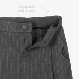 Zadig&Voltaire-Брюки широкие серые в полоску для девочек | Childrensalon