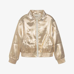 iDO Junior-Girls Ivory & Gold Pleated Trouser Set | Childrensalon