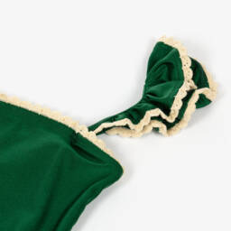 Zimmermann-Girls Green Ruffle Swimsuit | Childrensalon