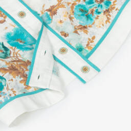 Zimmermann-قميص بطبعة ورود قطن لون عاجي وزهري للبنات  | Childrensalon