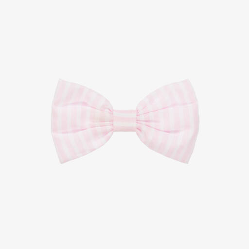 A Dee-Girls Pink Striped Bow Clip (13cm) | Childrensalon
