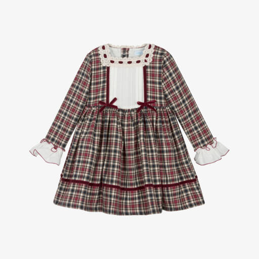 ABUELA TATA - Christmas Baby Dress & Bonnet - Red