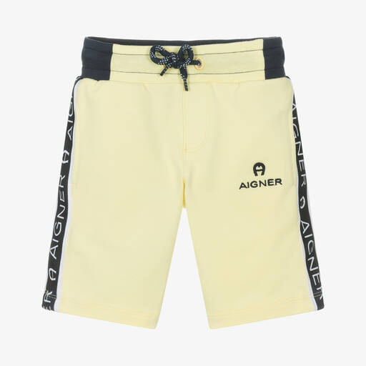 AIGNER-Baby Boys Yellow Cotton Shorts | Childrensalon