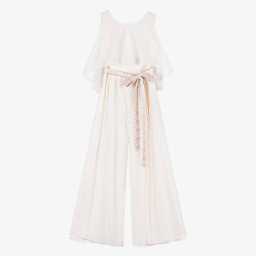Amaya-جمبسوت شيفون لون عاجي للبنات | Childrensalon