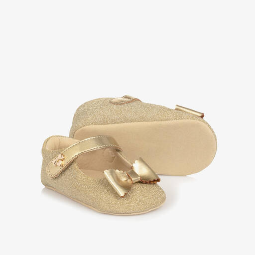 Angel's Face-Baby Girls Gold Glitter Pre-Walker Shoes | Childrensalon