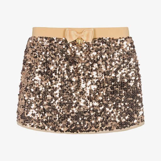 Angel's Face-Girls Gold Sequin Skirt | Childrensalon