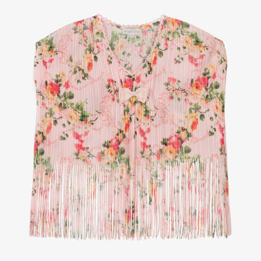 Angel's Face-Girls Pink Floral Print Kaftan | Childrensalon