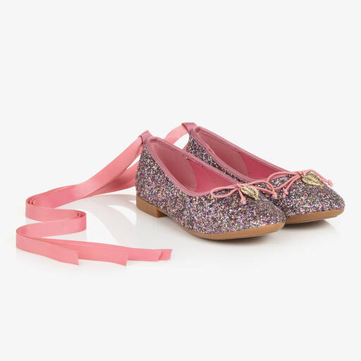 Angel's Face-Girls Pink Glitter Ballerina Shoes | Childrensalon