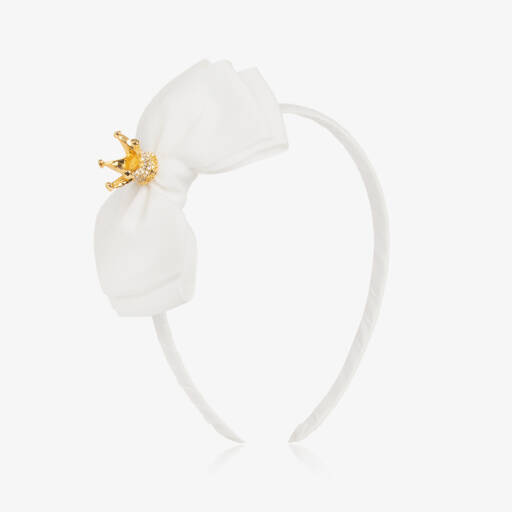 Angel's Face-Белый ободок с короной | Childrensalon