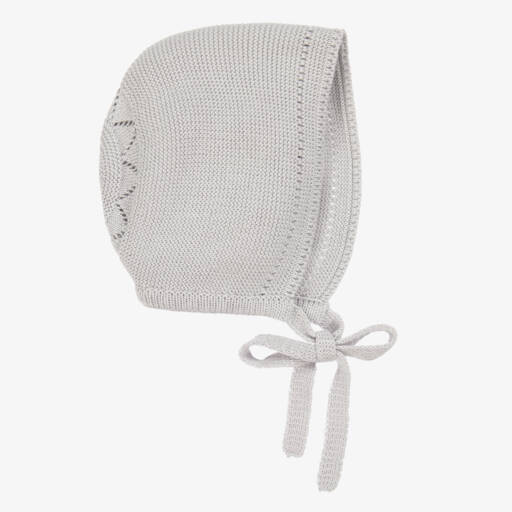 Artesanía Granlei-Grey Knitted Bonnet | Childrensalon