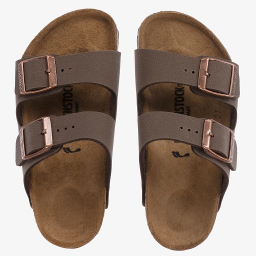 Birkenstock-Brown Buckle Sandals | Childrensalon
