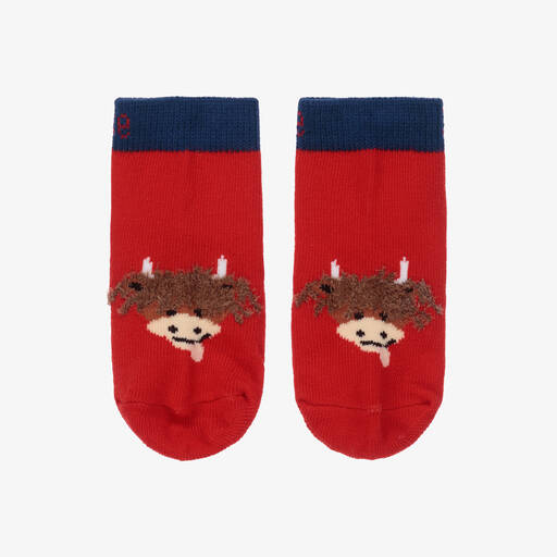 Blade & Rose-Boys Red Highland Cow Socks | Childrensalon