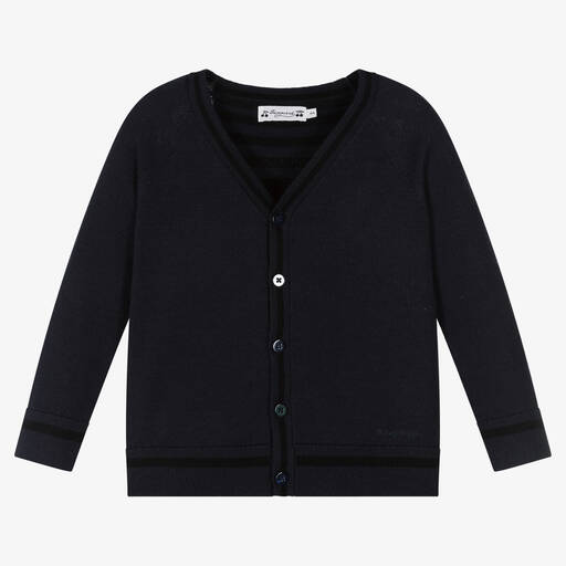 Bonpoint-Синий шерстяной кардиган для мальчиков | Childrensalon