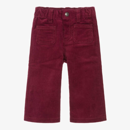 Bonpoint Girls Junon Wide Leg Trousers in Brown