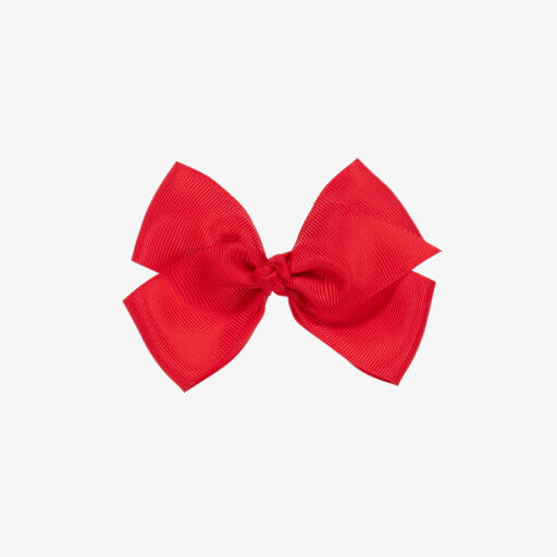 Bowtique London-Girls Bright Red Bow Hair Clip (10cm) | Childrensalon