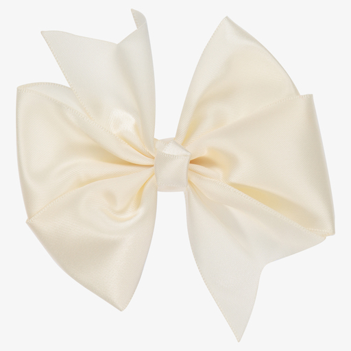 Bowtique London-Girls Ivory Hair Clip (10cm) | Childrensalon