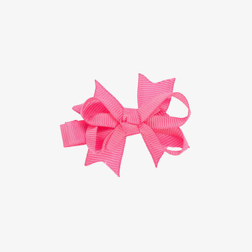 Bowtique London-Girls Pink Bow Hair Clip (4cm) | Childrensalon