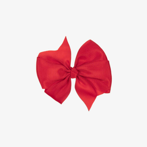 Bowtique London-Girls Red Double Bow Hair Clip (10cm) | Childrensalon