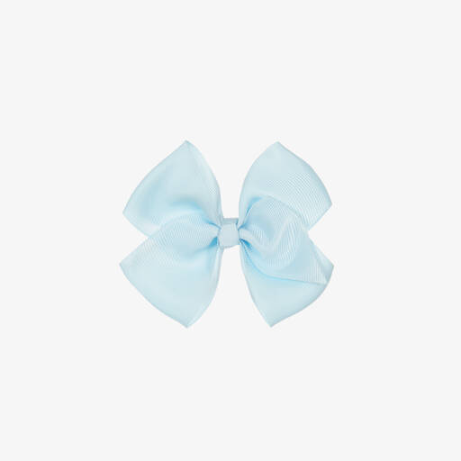 Bowtique London-Pale Blue Bow Hair Clip (10cm) | Childrensalon