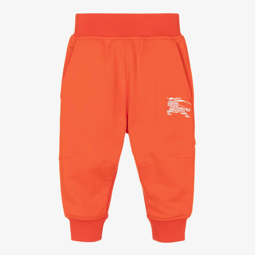 Burberry-Baby Boys Orange Cotton Joggers | Childrensalon