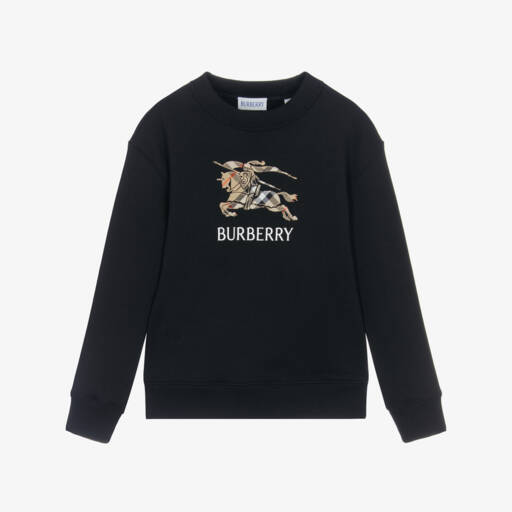 Burberry Black Cotton Sweatshirt