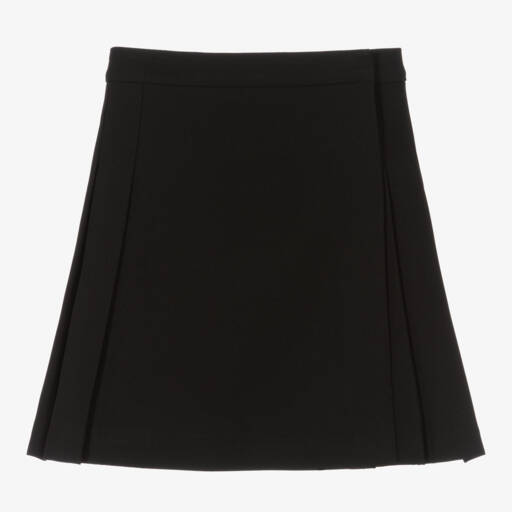 Burberry-Girls Black Vintage Check Pleated Skirt | Childrensalon
