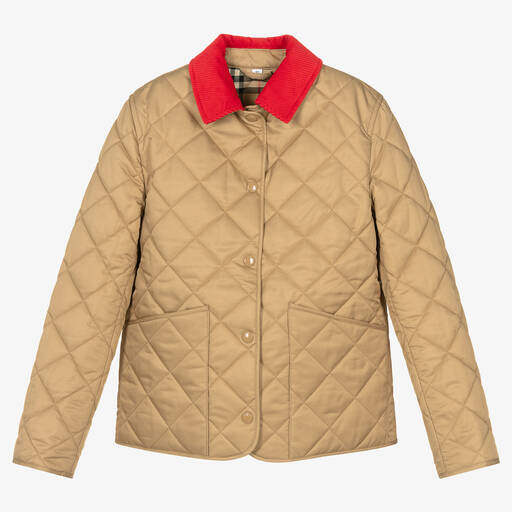 Burberry-Teen Beige Quilted Jacket | Childrensalon