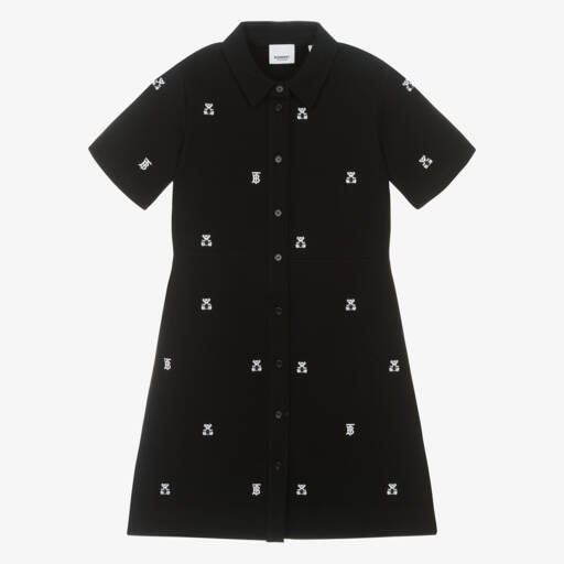 Burberry-Teen Girls Black TB Bear Dress | Childrensalon