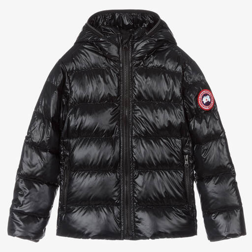 Canada Goose-Black Down Padded Crofton Puffer Jacket | Childrensalon