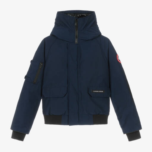 Canada Goose-Blue Down Padded Chilliwack Bomber Jacket | Childrensalon