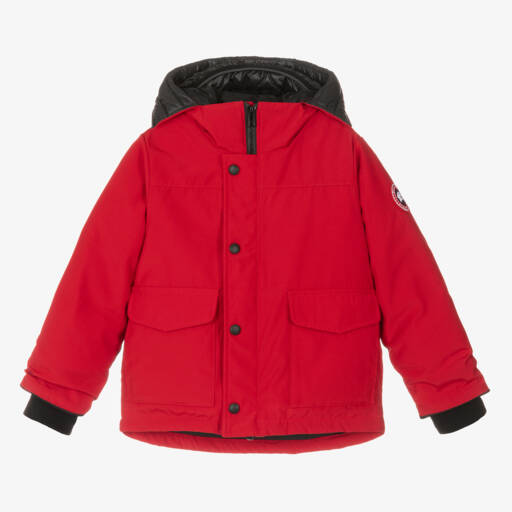 Canada Goose-Red Down Padded Lynx Parka Jacket | Childrensalon
