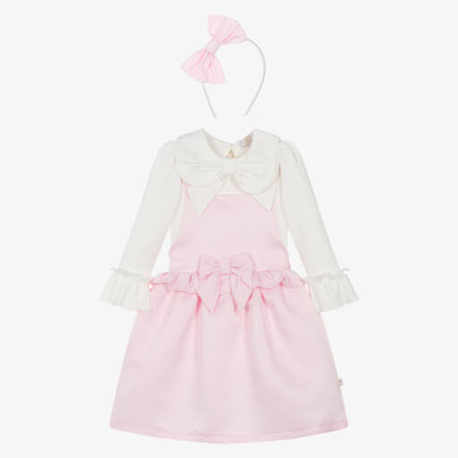 Girls Kamari 2-Piece Set - Pink Triangle Check
