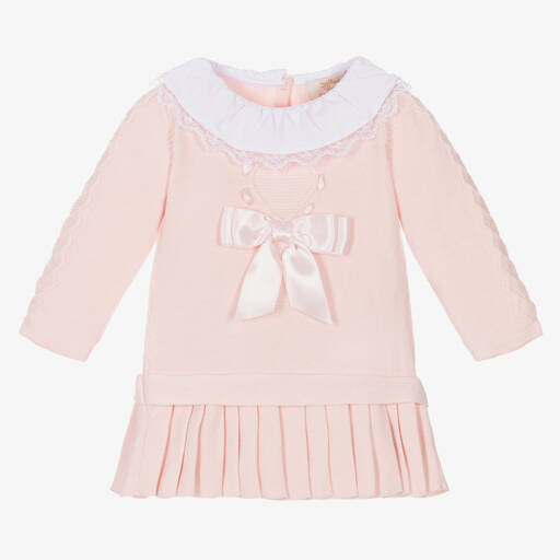 Caramelo Kids-Розовое трикотажное платье из хлопка | Childrensalon