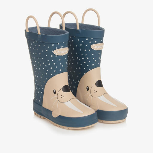 Chipmunks-Blue Walrus Rain Boots | Childrensalon
