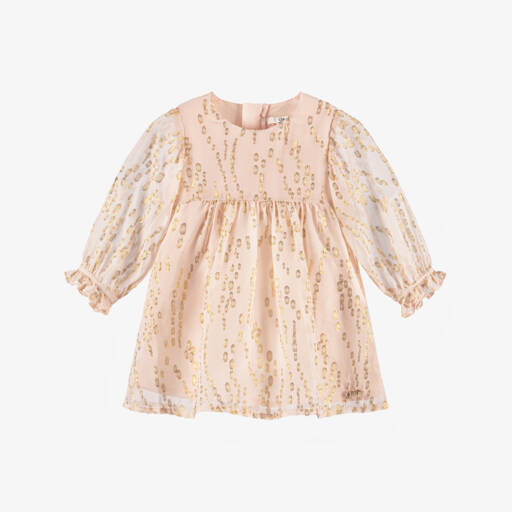 Claire & Charlie Girls Pink Striped Knit Dress - Watermelon Pockets main image 1