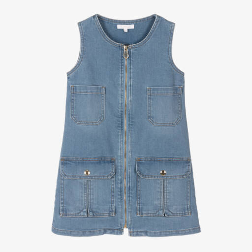 Chloé-Girls Blue Denim Dress | Childrensalon